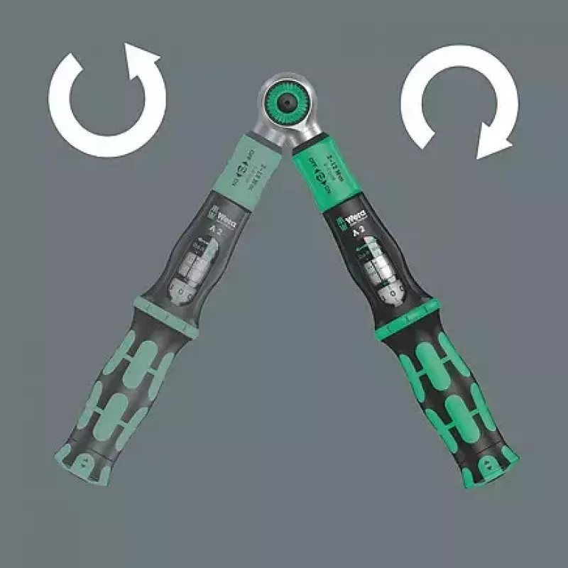 Wera 05075832001 Safe-Torque A 2 Set 1 juego de llave dinamométrica con carraca, 23 piezas, hexagonal de 1/4", 2–12 Nm, negro/verde