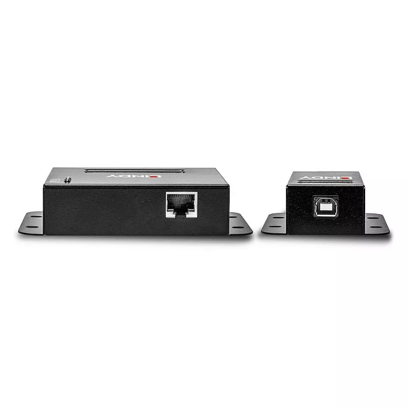 Lindy extensor USB 2.0 Cat.6 de 4 puertos de 50 m, transmisor y receptor de red, 50 m, 480 Mbit/s, Cat5, Cat5e, Cat6, NS1021, bronce fosforoso