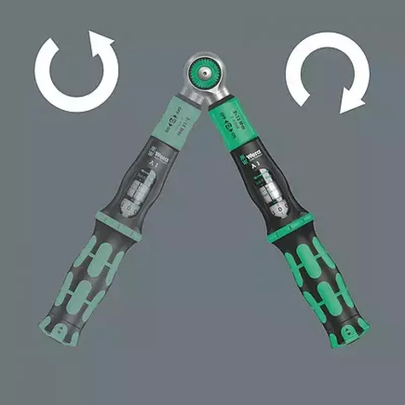 Wera 05075800001 Safe-Torque A 1 llave dinamométrica, accionamiento cuadrado de 1/4", 2-12 Nm, negro/verde