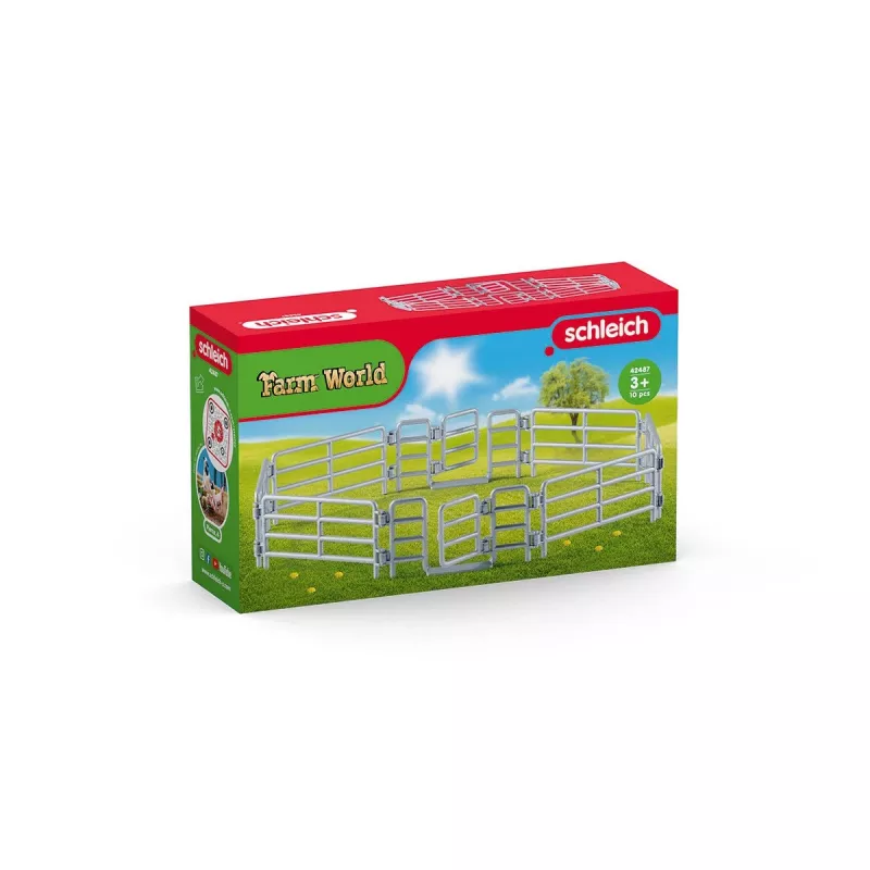 schleich valla de cercado, valla para figuras, 3 año(s), granja, animales de granja / juguete de granja, acero inoxidable, 1 unidad