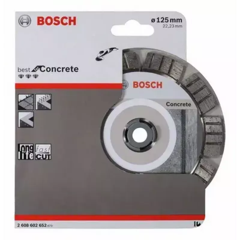 Bosch Best for Concrete disco de corte de diamante, 125 x 22,23 mm, 2608602652