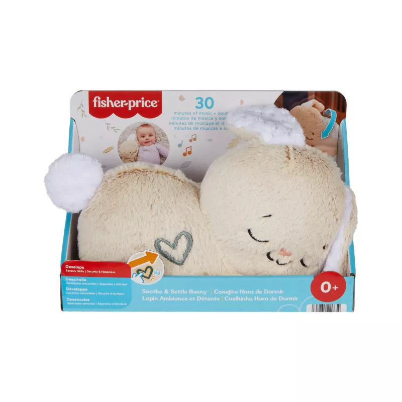 Fisher-Price Soothe & Settle Bunny Peluche bebé y dispositivo de sonido ajustable con movimiento