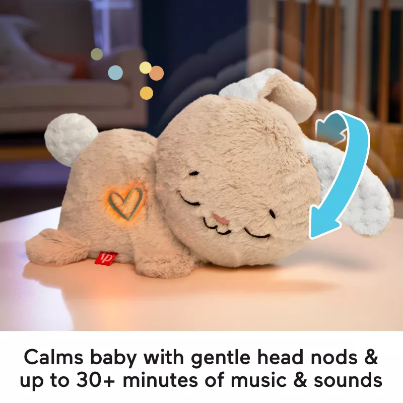 Fisher-Price Soothe & Settle Bunny Peluche bebé y dispositivo de sonido ajustable con movimiento