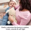 Fisher-Price Soothe & Settle Bunny Peluche bebé y dispositivo de sonido ajustable con movimiento