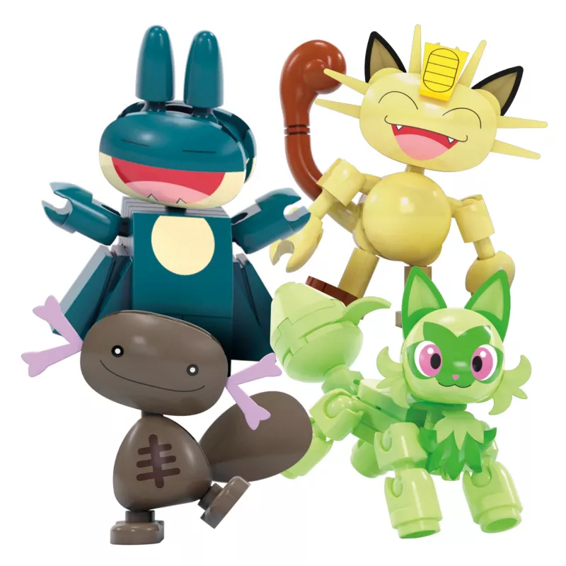 MEGA Pokémon Riesenrad-Spaß set de construcción, con 4 figuras de acción (393 piezas) para niños