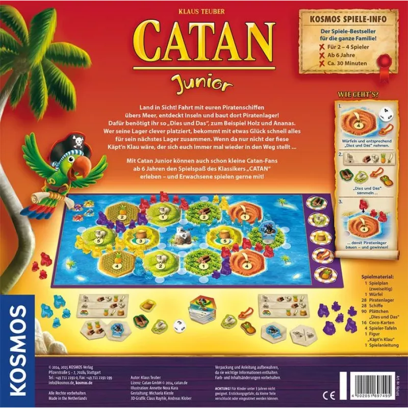 Kosmos 697495 Catan Junior juego de mesa, estrategia, a partir de 10 años