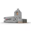 Bloqueador de puertos Lindy USB Port Blocker pack de 4 uds. código de color naranja