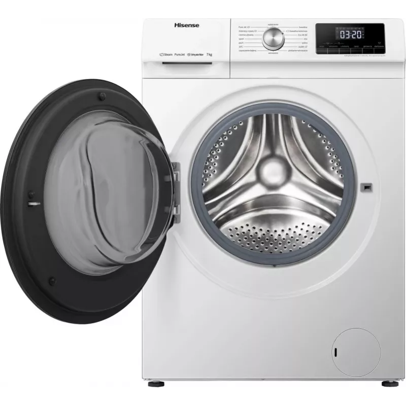 Lavadora Hisense WFQA7014EVJM carga frontal 7 kg 1310 rpm blanca