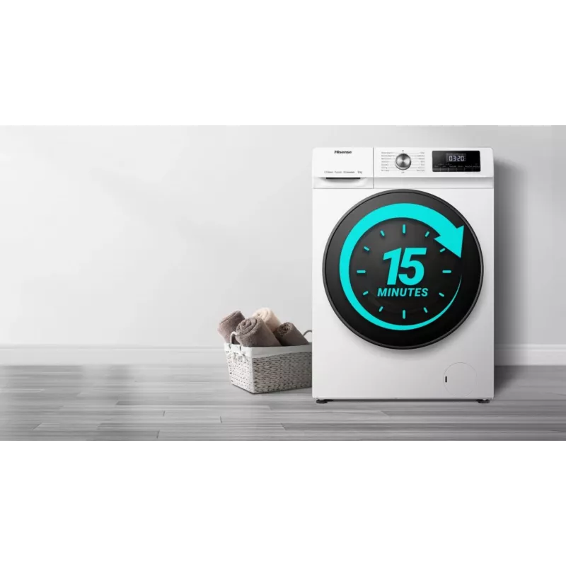 Lavadora Hisense WFQA7014EVJM carga frontal 7 kg 1310 rpm blanca