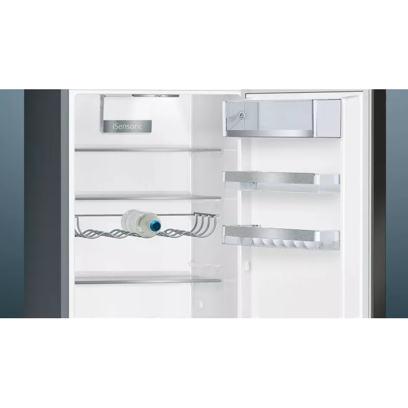 Siemens iQ500 KG39E8XBA frigorífico combinado de libre instalación, 343 L (249 L + 94 L), 201 cm, clase energética B, negro / acero inoxidable