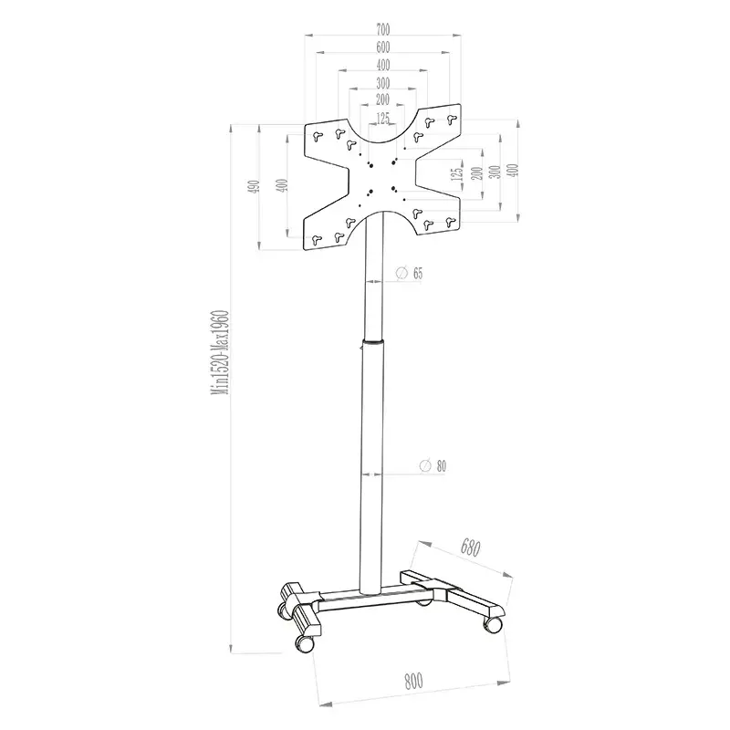 Soporte para pantalla de señalización Hagor 1983 139,7 cm (55