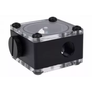 Alphacool Eisfluegel Indicador de flujo G1/4, cuadrado, acetal, Negro