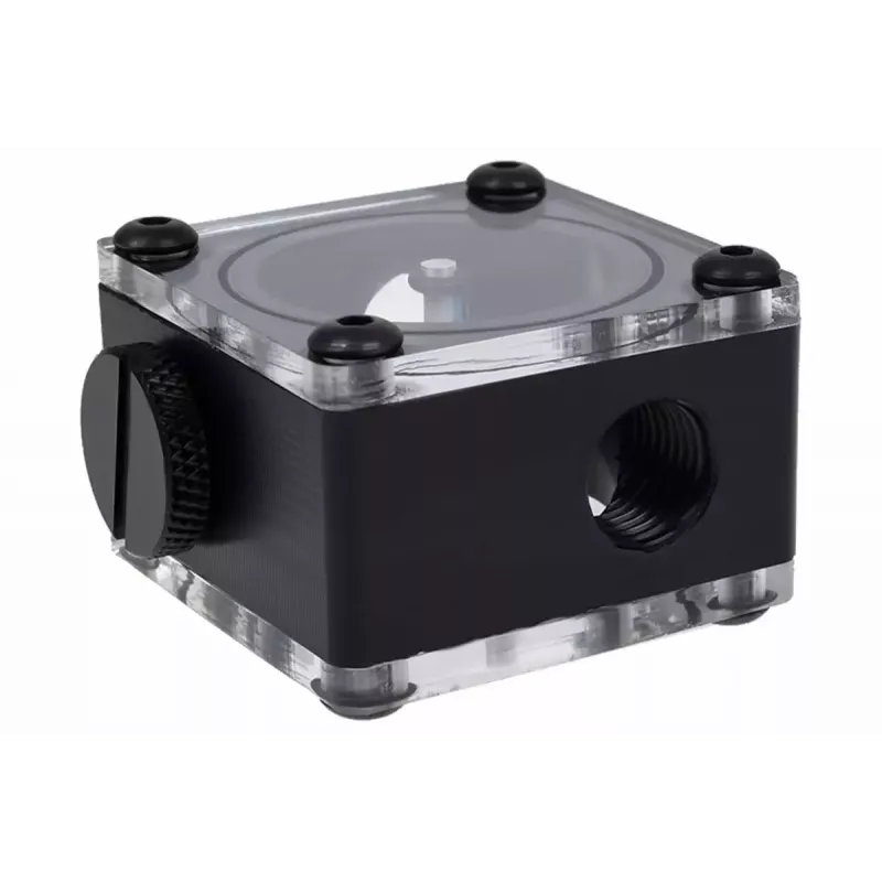 Alphacool Eisfluegel Indicador de flujo G1/4, cuadrado, acetal, Negro