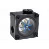 Alphacool Eisfluegel Indicador de flujo G1/4, cuadrado, acetal, Negro