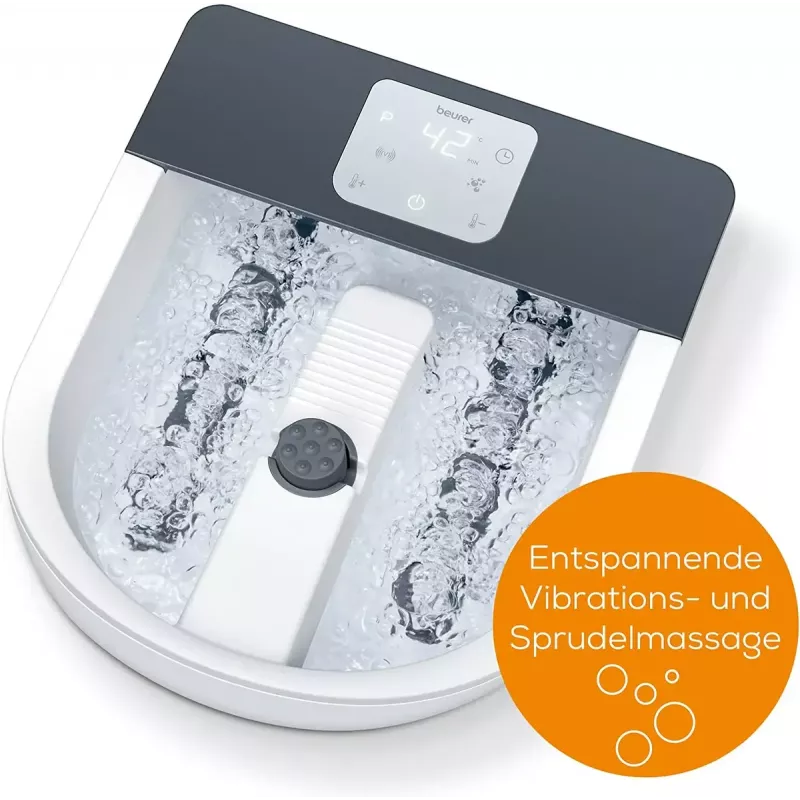 Baño de pies con hidromasaje Beurer FB 60 – baño de pies eléctrico, blanco/gris