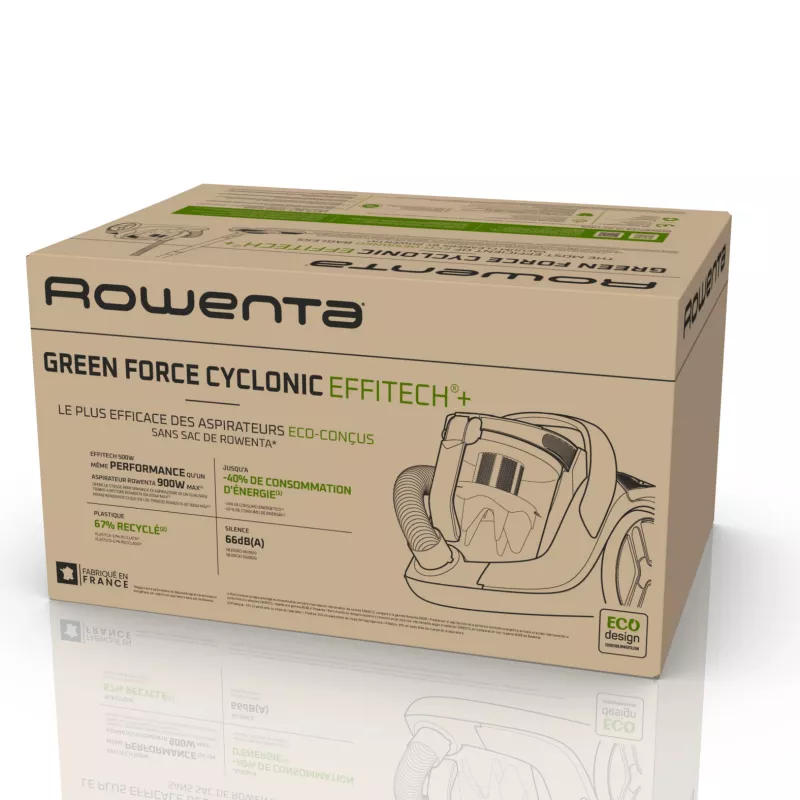 Rowenta Green Force RO7C36 2,5 L aspirador de suelo seco 500 W sin bolsa