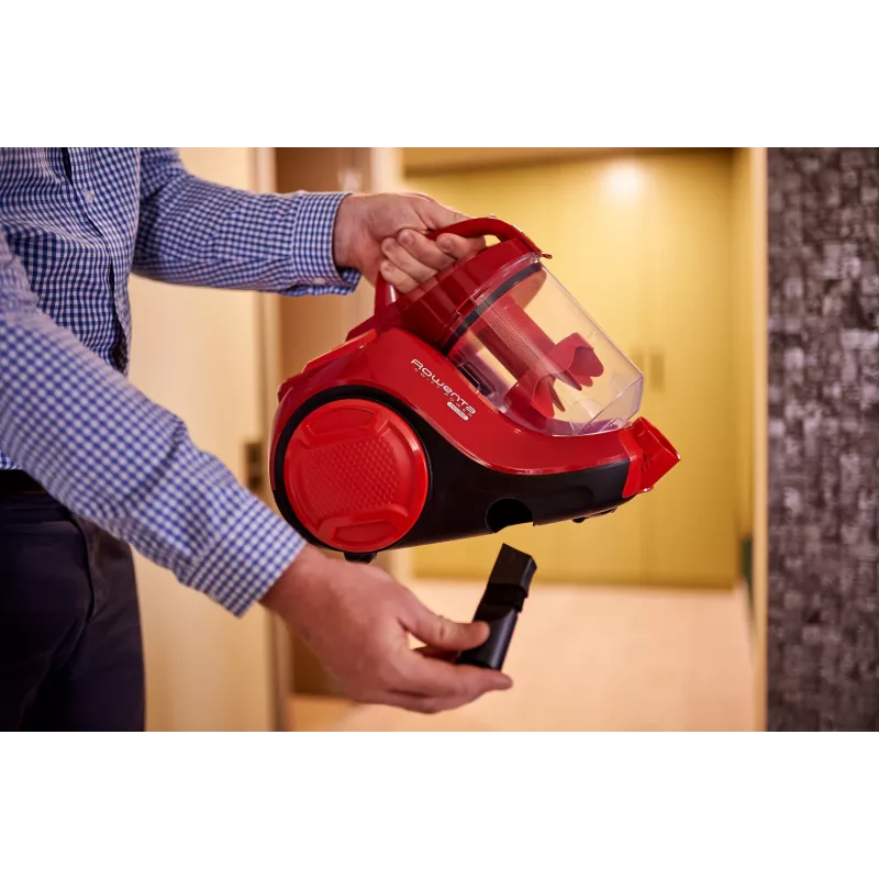 Rowenta Swift Power Cyclonic RO2913 aspiradora sin bolsa, filtración en 3 etapas, roja