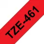 Cinta de laminar Brother TZe461 36 mm negro sobre rojo