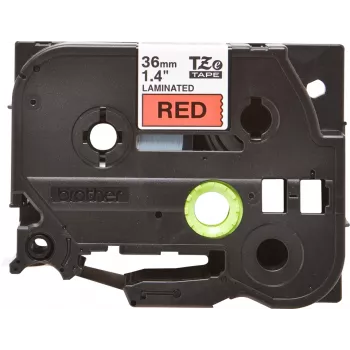 Cinta de laminar Brother TZe461 36 mm negro sobre rojo