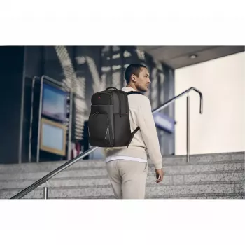 Mochila casual Wenger SwissGear Meteor negro poliéster PVC rPET
