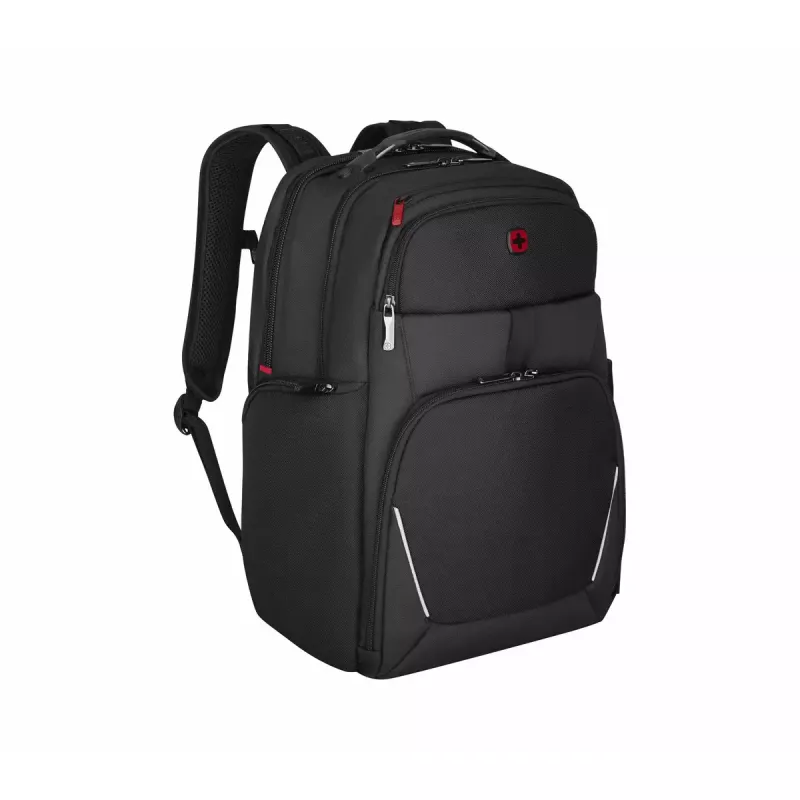 Mochila casual Wenger SwissGear Meteor negro poliéster PVC rPET