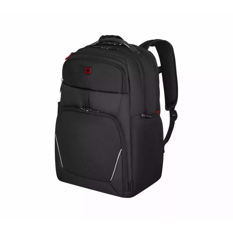 Mochila casual Wenger SwissGear Meteor negro poliéster PVC rPET