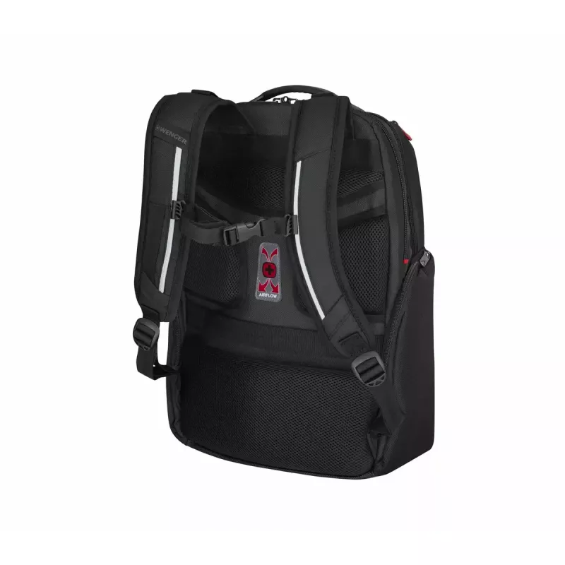 Mochila casual Wenger SwissGear Meteor negro poliéster PVC rPET