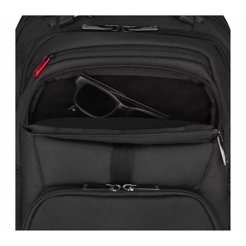 Mochila casual Wenger SwissGear Meteor negro poliéster PVC rPET