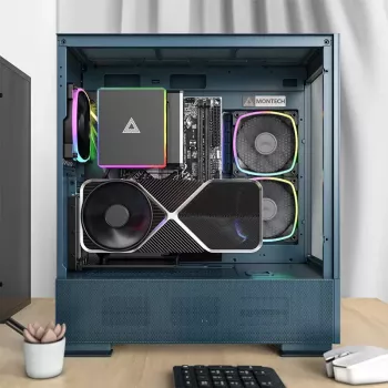 Caja para PC Montech SKY TWO torre Midi azul
