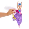 Muñeca Barbie Dance and Flutter con transformación 2 en 1 de bailarina a mariposa, pelo lila