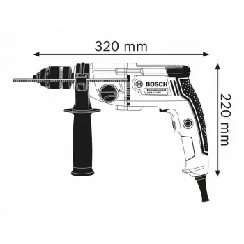 Bosch 0 601 1B2 002 Taladradora 500 rpm sin llave 2,4 kg negro, azul