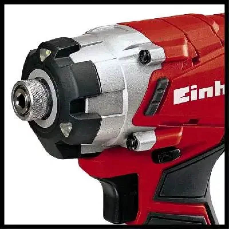 Taladro con empuñadura de pistola Einhell TE-CI 18/1 Li-solo, portabrocas de cambio rápido, negro/gris/rojo