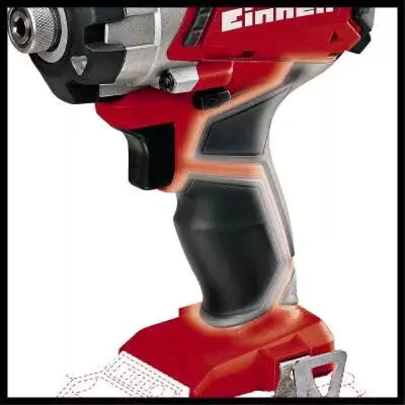 Taladro con empuñadura de pistola Einhell TE-CI 18/1 Li-solo, portabrocas de cambio rápido, negro/gris/rojo