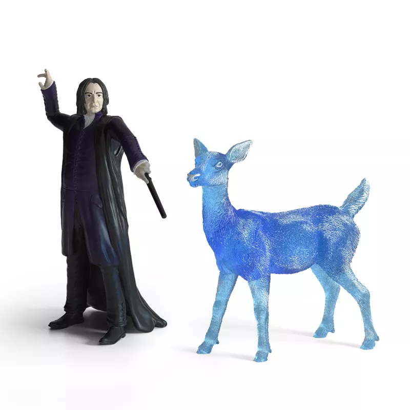 Set de figuras Schleich Professor Snape y Patronus, modelo 1253938, multicolor
