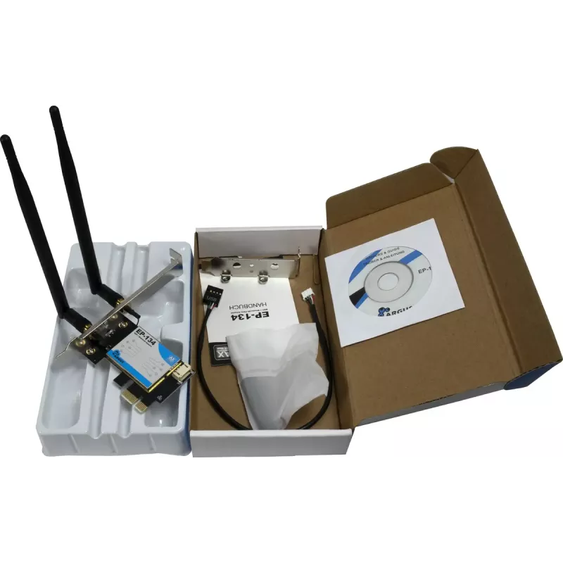 Inter-Tech Argus EP-134 adaptador interno WLAN y Bluetooth, 1800 Mbit/s