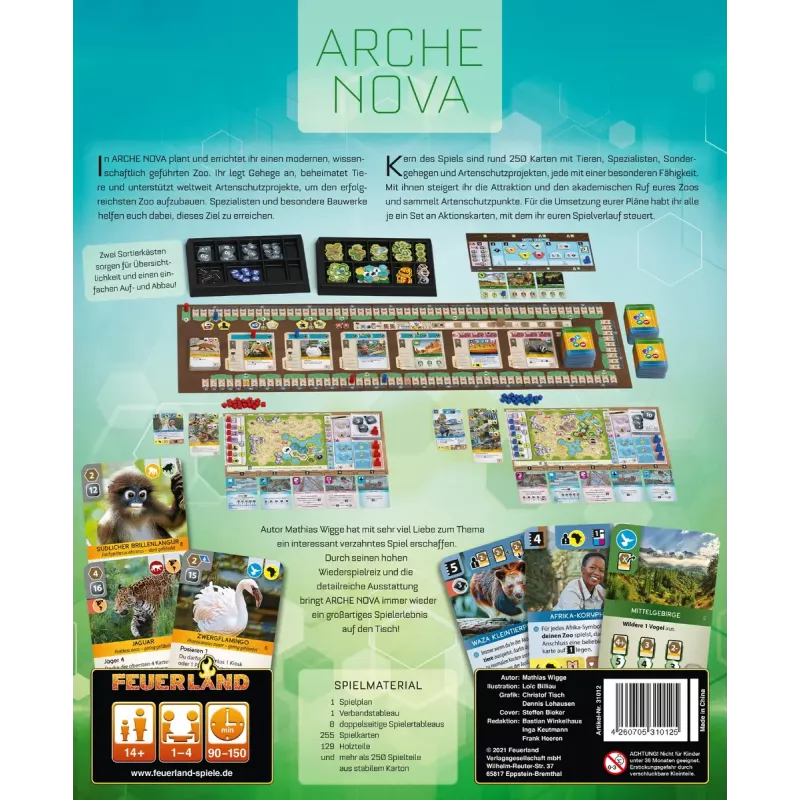 Juego de mesa Pegasus Spiele Arche Nova — juego familiar Querdenken, a partir de 14 años