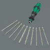 Wera 9532 05136042001 juego de taller para remachar cadenas, 20 piezas, incl. carraca reversible para puntas 1/4", negro/verde