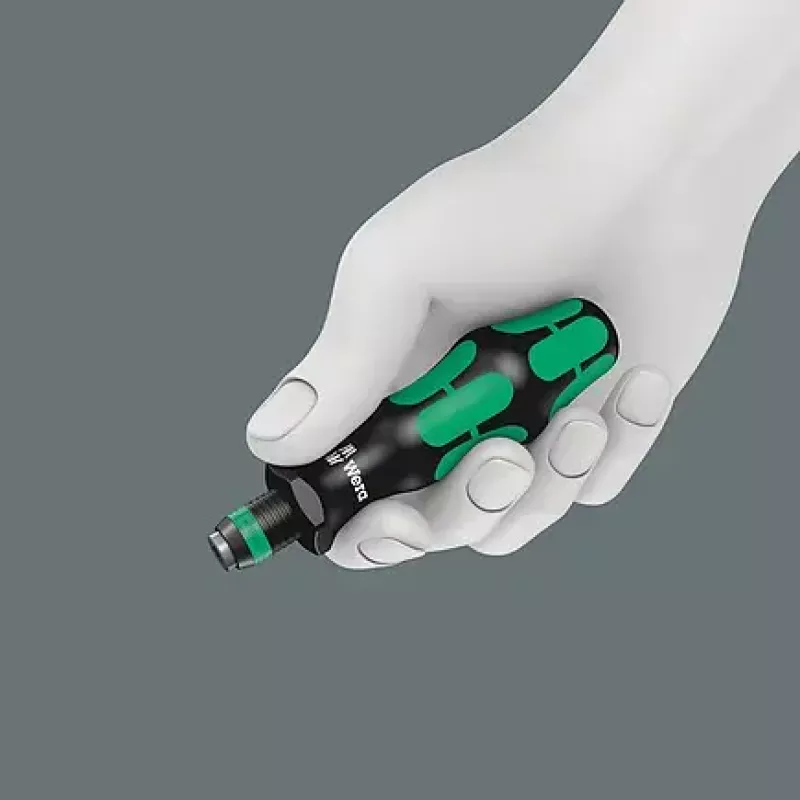 Wera 9532 05136042001 juego de taller para remachar cadenas, 20 piezas, incl. carraca reversible para puntas 1/4", negro/verde