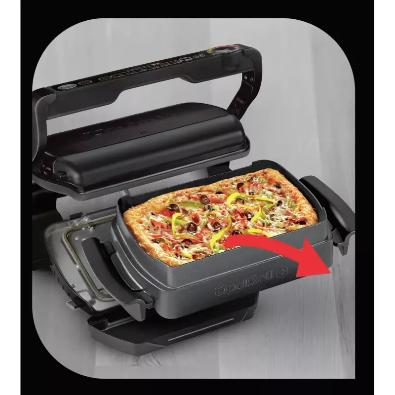 Parrilla de contacto Tefal GC7148 — 2000 W, carcasa de acero inoxidable, rectangular, termostato regulable, superficie de parrilla, 365×365×175 mm