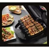 Parrilla de contacto Tefal GC7148 — 2000 W, carcasa de acero inoxidable, rectangular, termostato regulable, superficie de parrilla, 365×365×175 mm