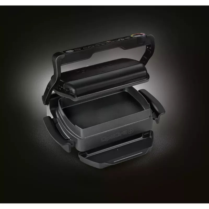 Parrilla de contacto Tefal GC7148 — 2000 W, carcasa de acero inoxidable, rectangular, termostato regulable, superficie de parrilla, 365×365×175 mm