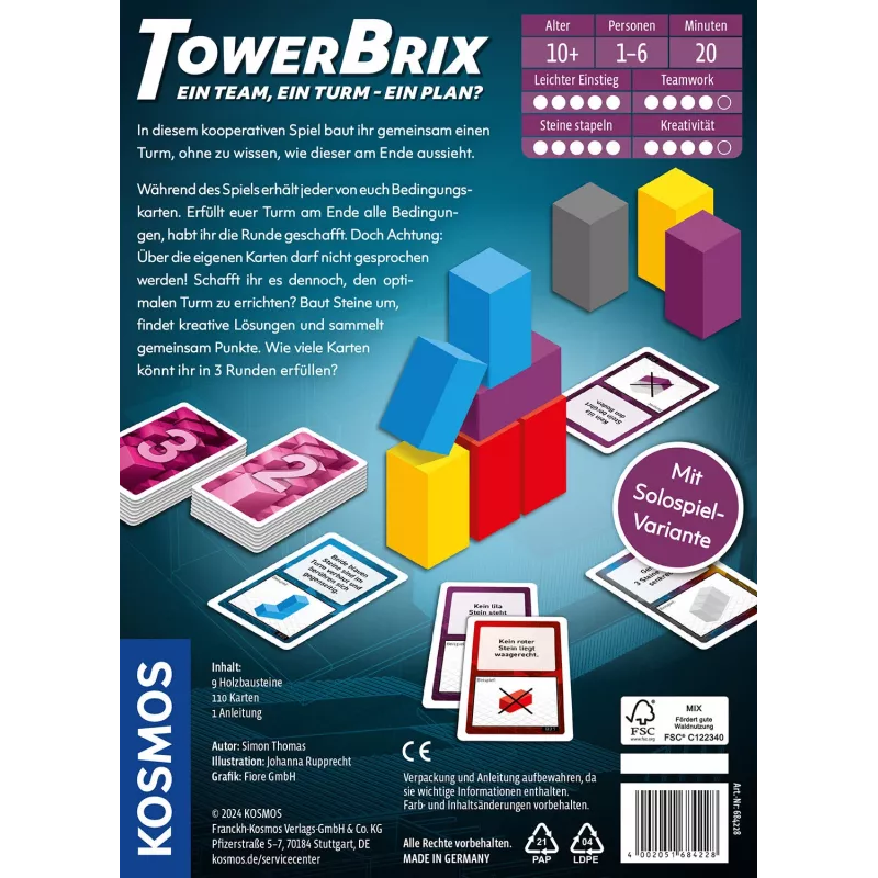 Kosmos TowerBrix 20 min juego de mesa familia