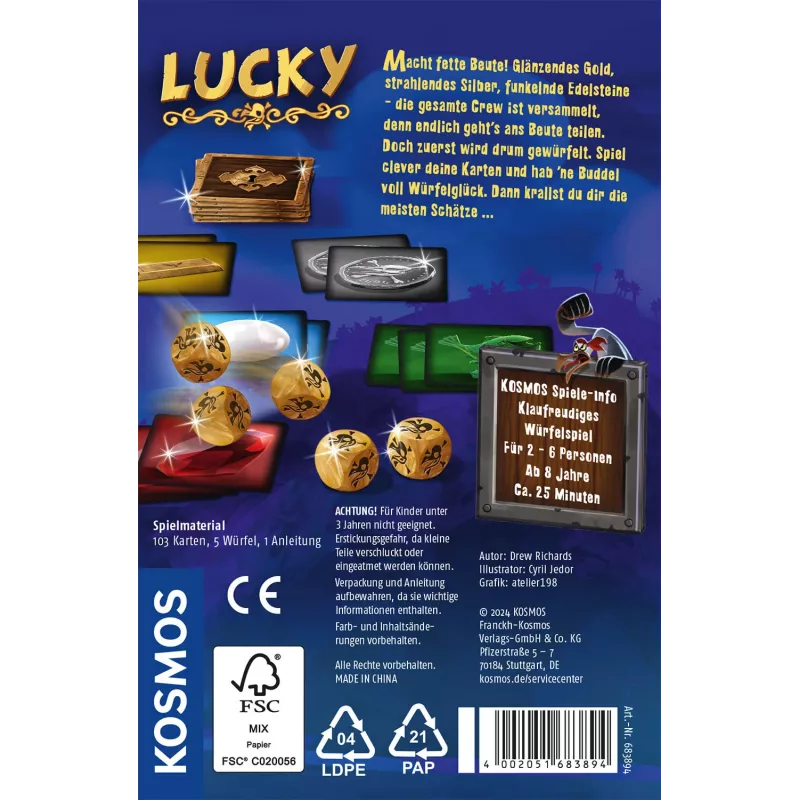 Kosmos Lucky 25 min juego de mesa táctica