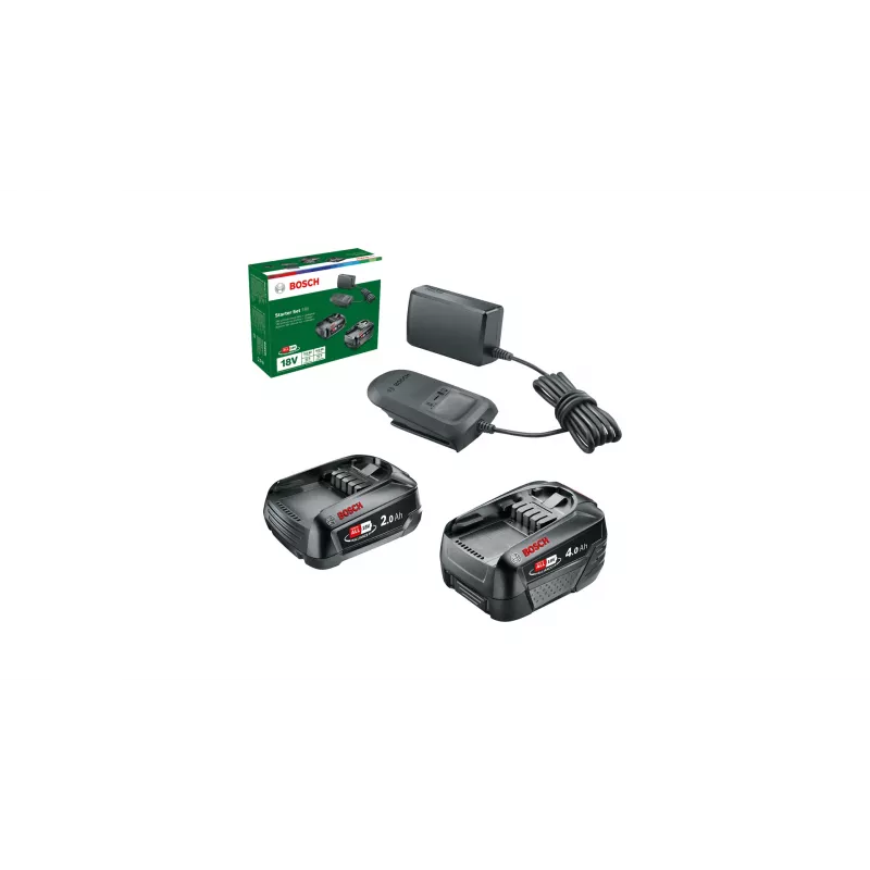 Set de inicio Bosch 18V - 2 x batería (2,0 Ah + 4,0 Ah) set de batería y cargador