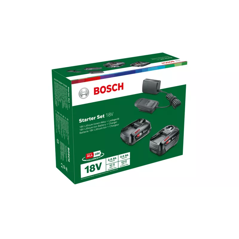 Set de inicio Bosch 18V - 2 x batería (2,0 Ah + 4,0 Ah) set de batería y cargador