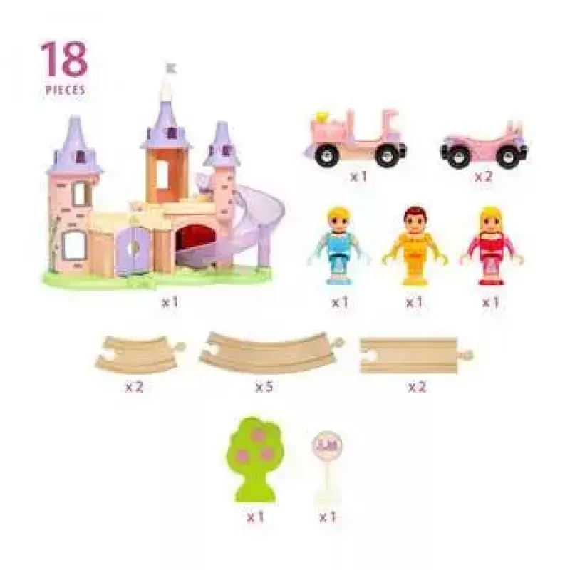 Set de vehículo de madera y vías Ravensburger 33312 — multicolor, para niños a partir de 3 años