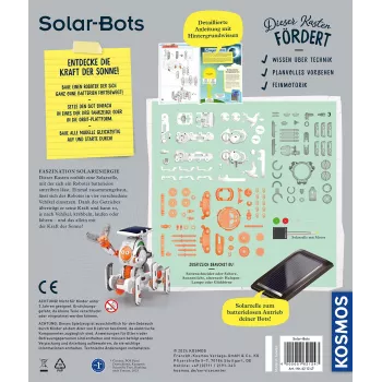 Kosmos Solar Bots, kit de experimentos, Energía renovable, 8 años