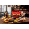 Ariete 205 Hamburger Maker Party Time, máquina de hamburguesas, 1200 W, placas dobles antiadherentes, 2 compartimentos, fácil de limpiar, rojo