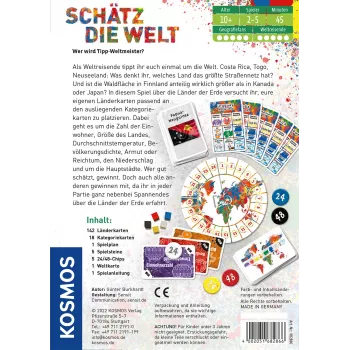 Kosmos Schätz die Welt 45 min juego de mesa educativo