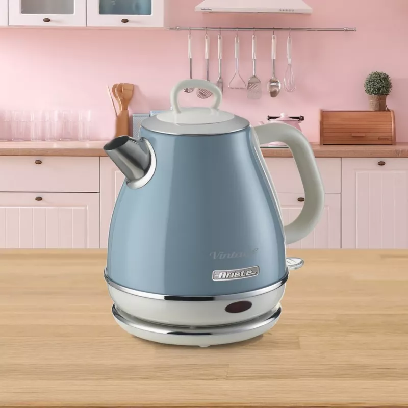 Hervidor de agua Ariete 1 litro 1630 vatios azul claro